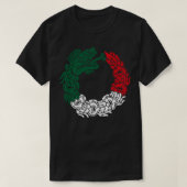 ケツァルコアトルアステカセルペントメキシコ国旗メキシコ国旗 Tシャツ (デザイン正面)