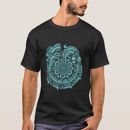 ケツァルコアトルアステカドラゴン神 Tシャツ (正面)