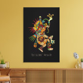 ケツァルコアトルマヤンアート キャンバスプリント (インサイチュ (リビング))