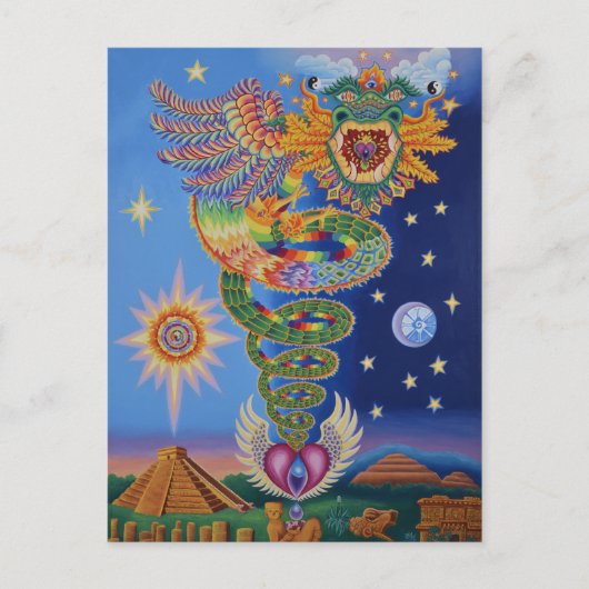 ケツァルコアトル戻りはがき ポストカード (正面)