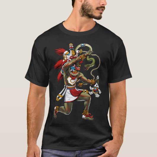 ケツァルコアトル アステカ 蛇 神 Tシャツ (正面)