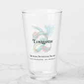 ケツァルコアトル・ドラゴン12月誕生石ターコイズ タンブラーグラス (裏面)