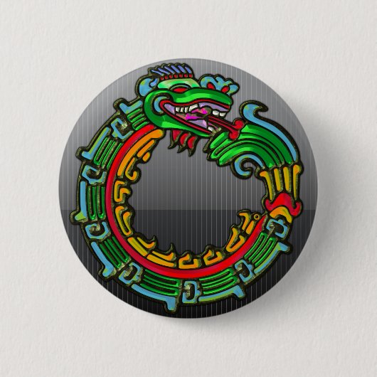 ケツァルコアトル 缶バッジ (正面)