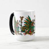 ケツァルコアトル – 羽毛の付いたヘビの神の朝 モーフィングマグカップ (正面左)