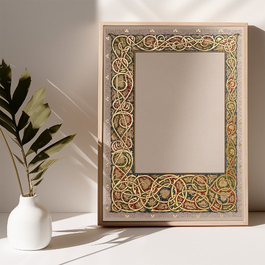 ケツバールバイヤット手書きアールヌーボー 箔ポスター