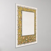 ケツバールバイヤット手書きアールヌーボー 箔ポスター (レイダウン)