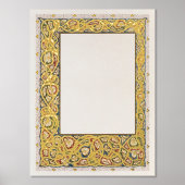 ケツバールバイヤット手書きアールヌーボー 箔ポスター (正面)