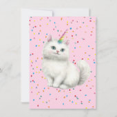 ケティコーン キティコーン 魔法の猫の誕生日パーティー 招待状 (裏面)