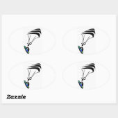 ケテボードを持ち上げる 楕円形シール (シート)