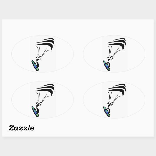 ケテボードを持ち上げる 楕円形シール (シート)