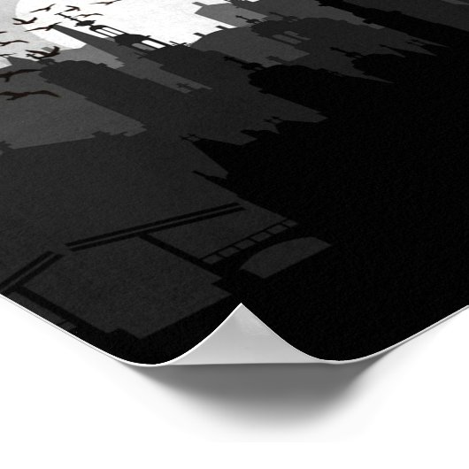 ケテルダムからの挨拶カラスのはがきアートの6つ ポスター (角)