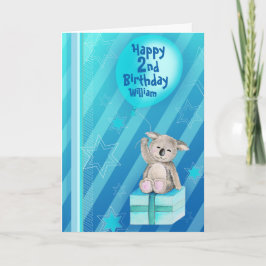 ケディ・コアラブルーの誕生日カード カード