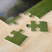 ケデス入り江の霧がかった草原と豊かな山 ジグソーパズル (側面)