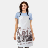 ケトおもしろいダイエット引用文 エプロン (着用した状態)