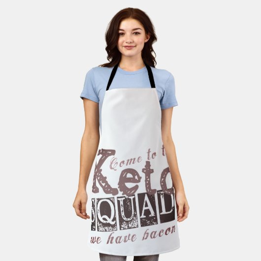 ケトおもしろいダイエット引用文 エプロン (着用した状態)