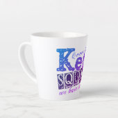 ケトおもしろいダイエット引用文 カフェラテマグ (左アングル)