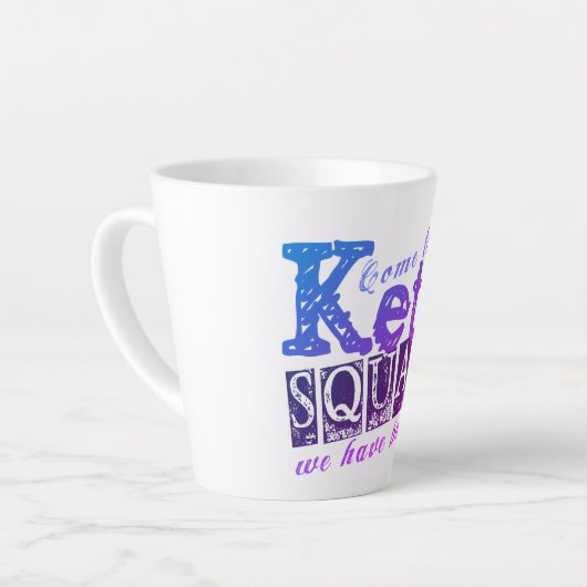 ケトおもしろいダイエット引用文 カフェラテマグ (左アングル)