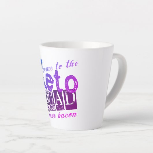 ケトおもしろいダイエット引用文 カフェラテマグ (右アングル)