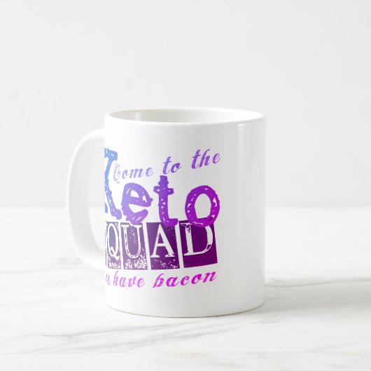 ケトおもしろいダイエット引用文 コーヒーマグカップ (正面左)