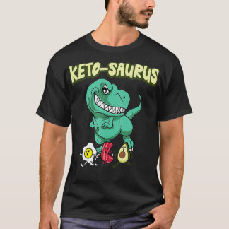 ケトダイエットおもしろいケトーシスケトグネン(KetoSaurs) Tシャツ