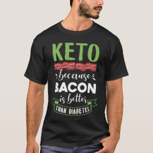 ケトダイエットアイディアメンメンメンズケトンベーコンヘルシー Tシャツ