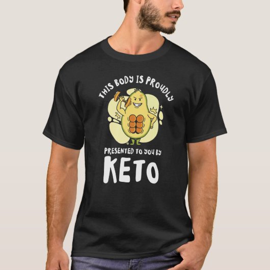 ケトダイエットトレーニング栄養士アボカドケトゲンD Tシャツ (正面)