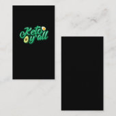 ケトダイエット低Carb高脂肪フィットネス栄養 名刺 (正面/裏面)