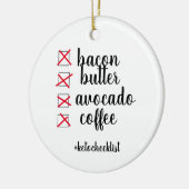 ケトチェックリスト セラミックオーナメント (左)