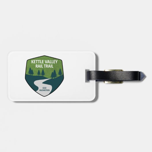 ケトルバレーレールトレイルブリティッシュコロンビア ラゲッジタグ (裏面横)