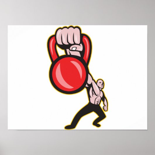 ケトルベルのフロントを持ち上げる ポスター (正面)