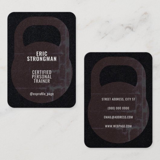 ケトルベルの形は田舎を覆う 名刺 (正面/裏面)