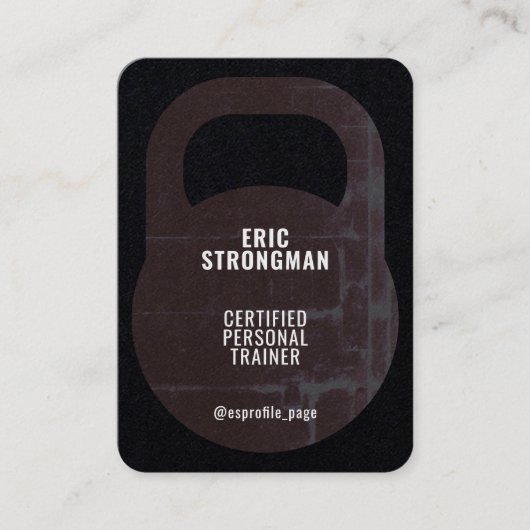 ケトルベルの形は田舎を覆う 名刺 (正面)