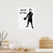 ケトルベルウェイトトレーニングフィットネス やる気を起こさせる ポスター (キッチン)