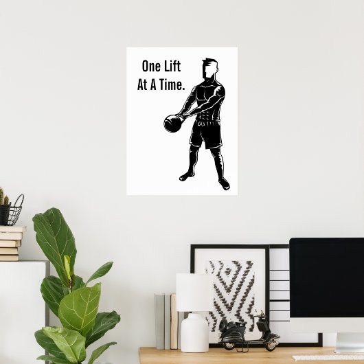 ケトルベルウェイトトレーニングフィットネス やる気を起こさせる ポスター (ホームオフィス)