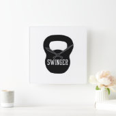 ケトルベルスインガー スクエア壁時計 (ホーム)