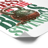 ケトルベルスウィングスおもしろいクリスマスバージョンフィットネス ポスター (角)