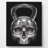 ケトルベルスカル – ジムトレーニング やる気を起こさせる フォトプラーク (正面)