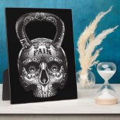 ケトルベルスカル – ジムトレーニング やる気を起こさせる フォトプラーク (側面)