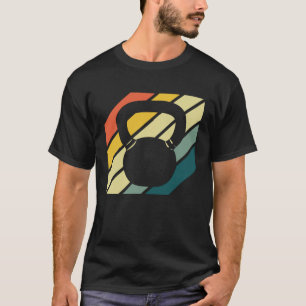 ケトルベルトレーニングレトロヴィンテージフィットネスジム Tシャツ