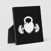 ケトルベルバーベルラブジムトレーニング やる気を起こさせる フォトプラーク (正面)