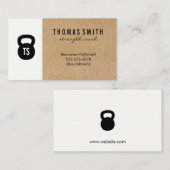 ケトルベルパーソナルトレーナーナチュラルカラーブロック 名刺 (正面/裏面)