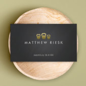 ケトルベルパーソナルトレーナーフィットネスブラック 名刺