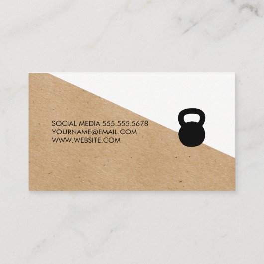 ケトルベルパーソナルトレーナー幾何学 名刺 (裏面)