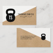 ケトルベルパーソナルトレーナー幾何学 名刺 (正面/裏面)