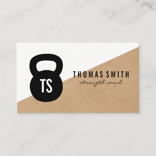 ケトルベルパーソナルトレーナー幾何学 名刺 (正面)