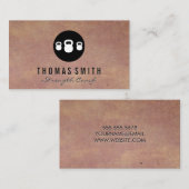 ケトルベルパーソナルトレーナー |テクスチャの背景 名刺 (正面/裏面)