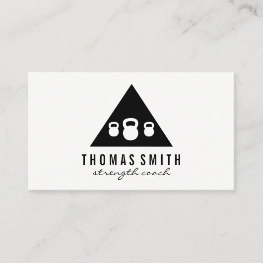 ケトルベルパーソナルトレーナー |三角形 名刺 (正面)
