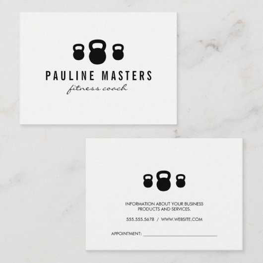 ケトルベルフィットネスコーチアポイントメント 予約カード (正面/裏面)