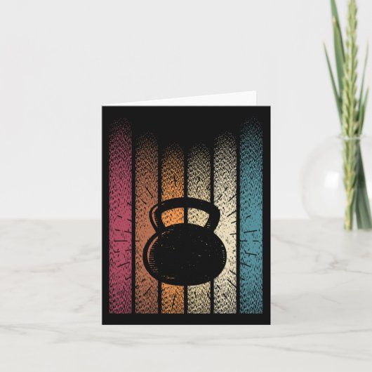 ケトルベルレトロトレーニングパワーリフティングボディビルダー カード (正面)