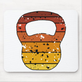 ケトルベルヴィンテージレトロ動揺してオレンジ マウスパッド